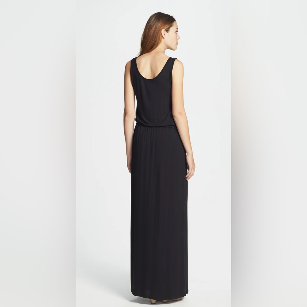 Gray Sleeveless Drawstring Waist Maxi Dress - Picture 7 of 8